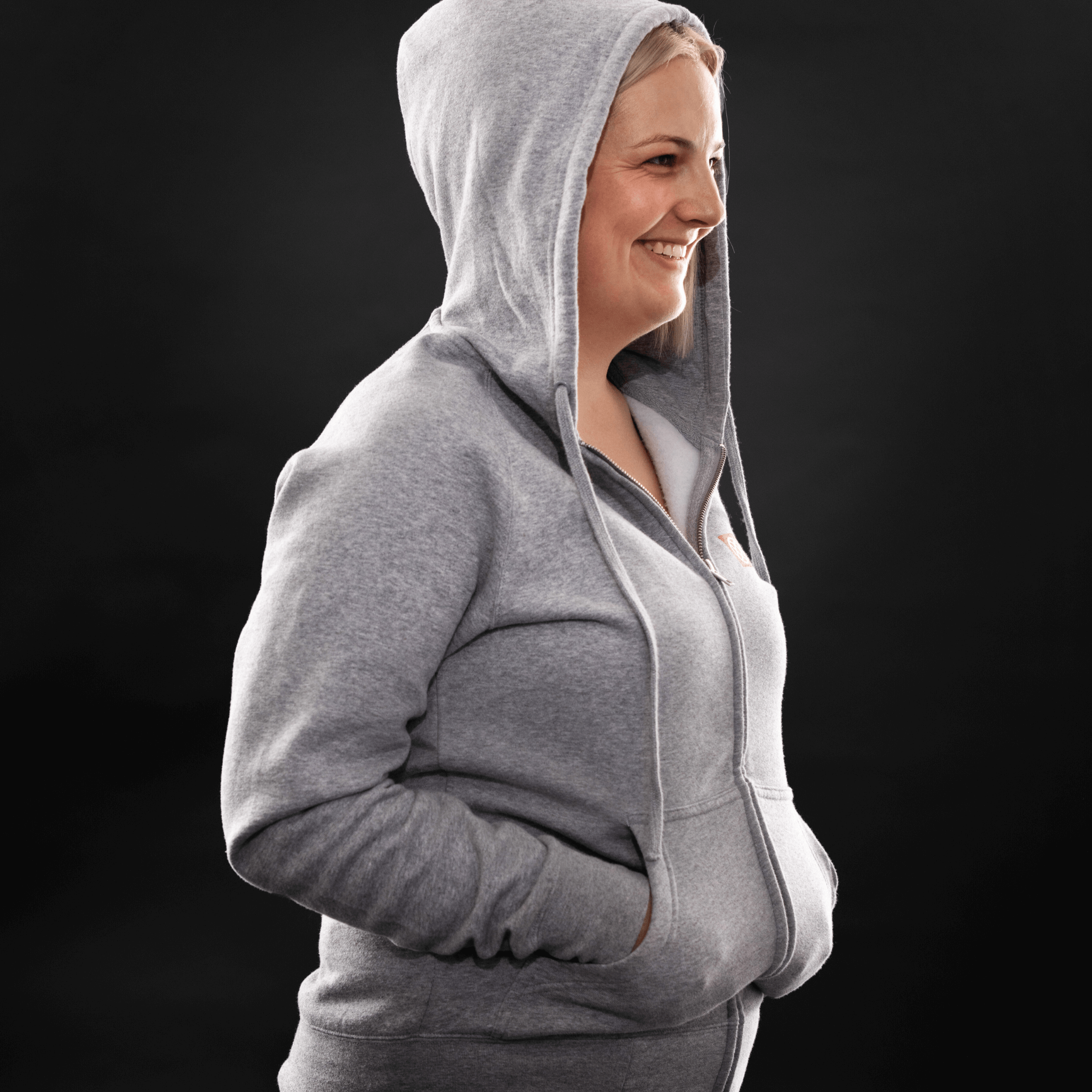 Gray zip up deals jacket